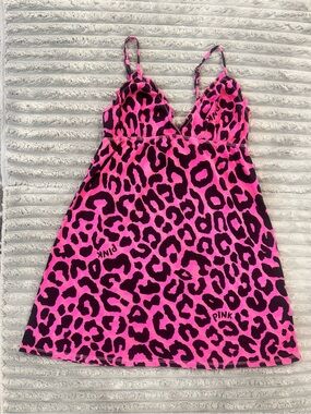 Victoria's Secret Pink Hot Pink and Black Leopard Slip